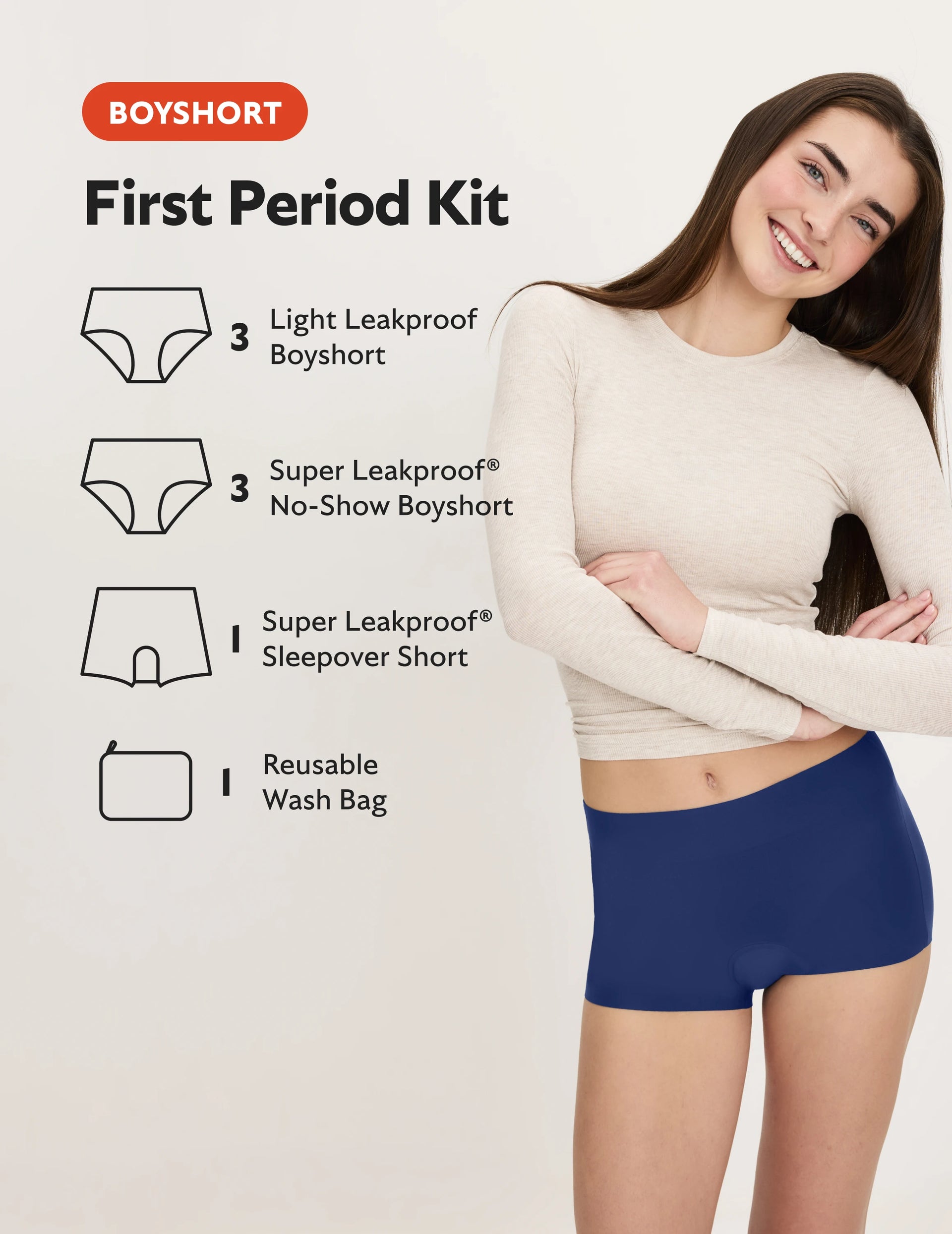 First Period Kit - Boyshort