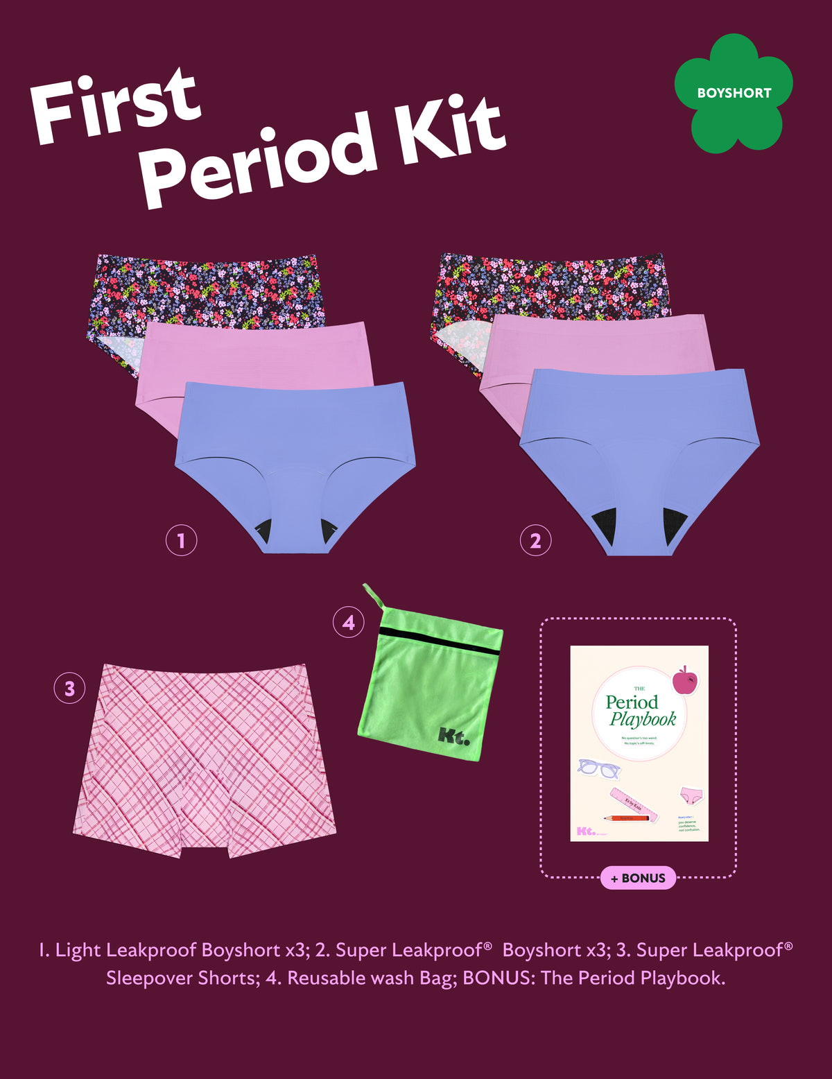 First Period Kit - Boyshort