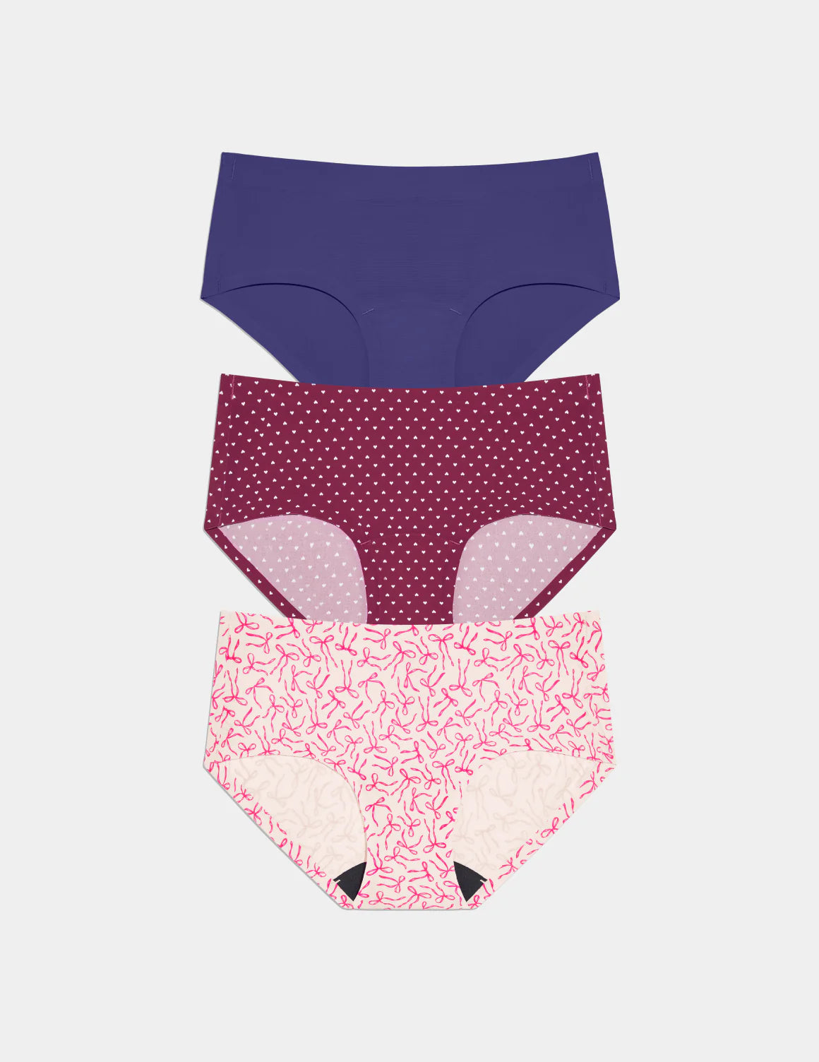 | Candy Heart/Pink Bows/Deep Blue