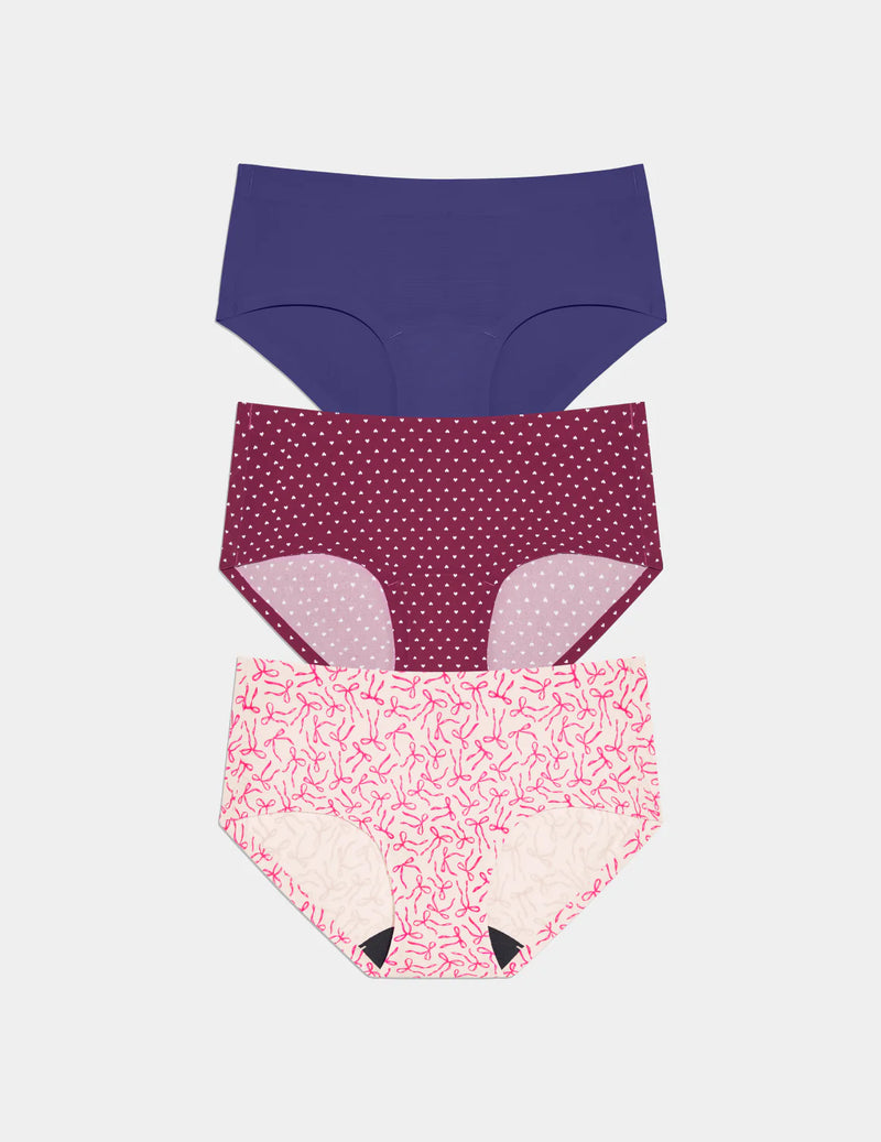 | Candy Heart/Pink Bows/Deep Blue